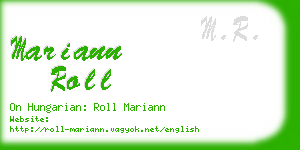 mariann roll business card